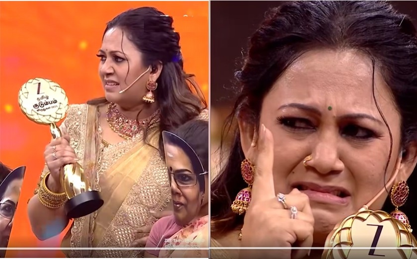 ஜீ விருதுகள் : ஒரே ஒரு கேள்வியால் முழு அரங்கையும் அழ வைத்த அர்ச்சனா…!